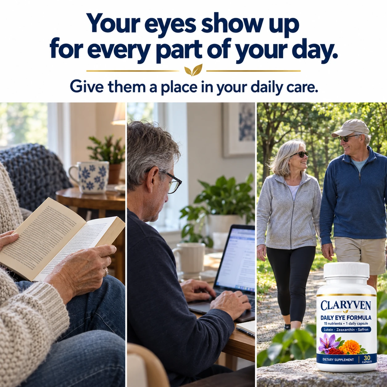 Eye care for reading, screen time and everyday moments